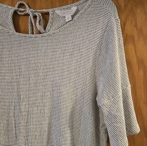 LC Lauren Conrad Black and White Grid Blouse